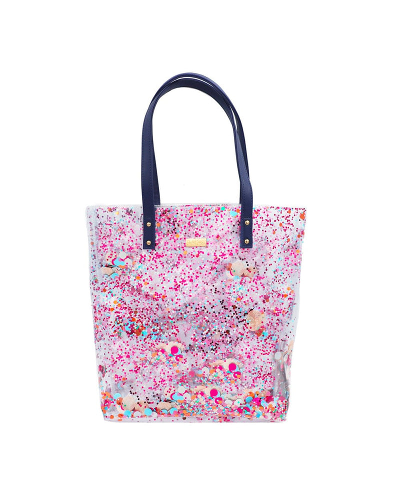 Essentials Confetti Ultimate Travel Bundle with Clear Tote, Pouch, Cosmetic Bag, Vanity and Mini Vanity Bag