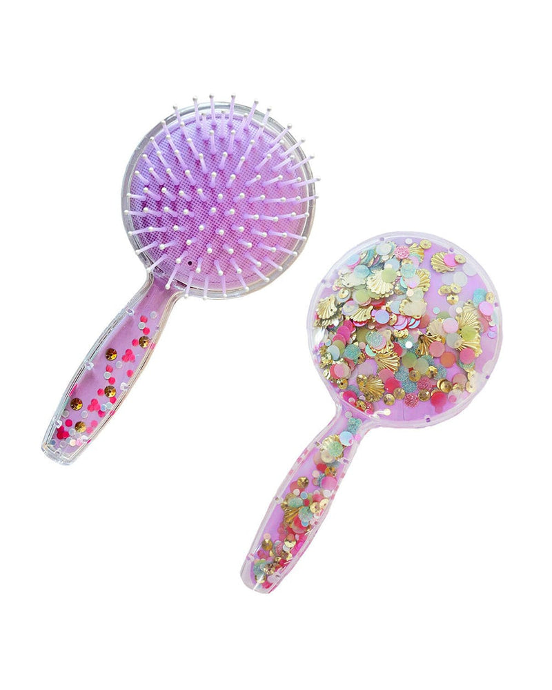 Pastel, spring, summer, confetti hair styling brush for women and girls girly and cute
