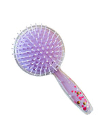 Pastel, spring, summer, confetti hair styling brush for women and girls girly and cute