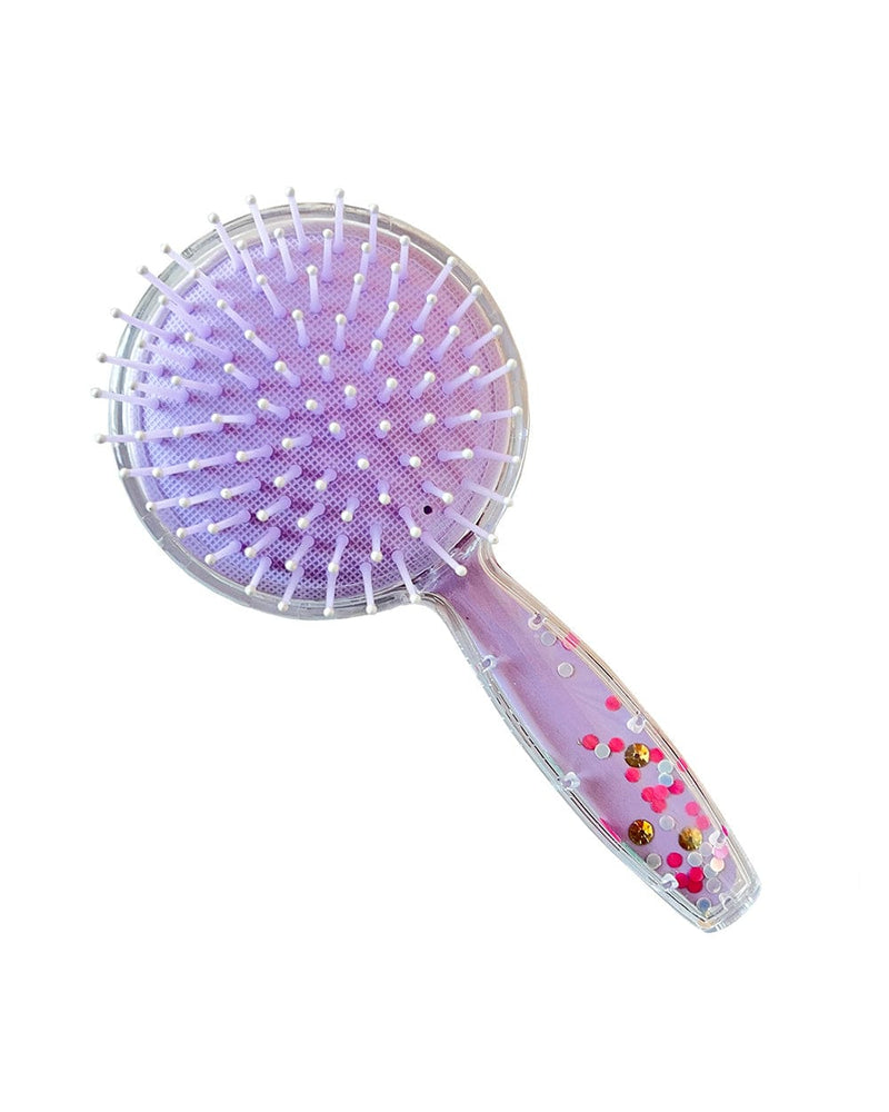 Pastel, spring, summer, confetti hair styling brush for women and girls girly and cute