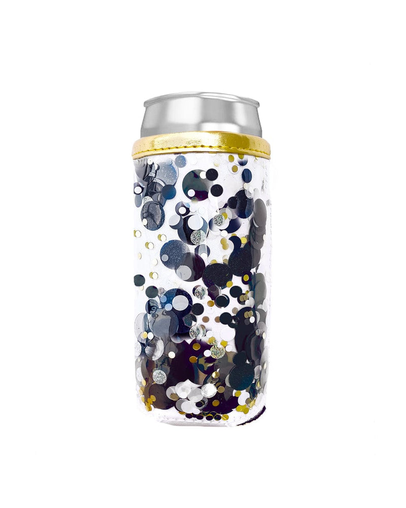 Spirit Squad Orange Burst Confetti Skinny Can Cooler