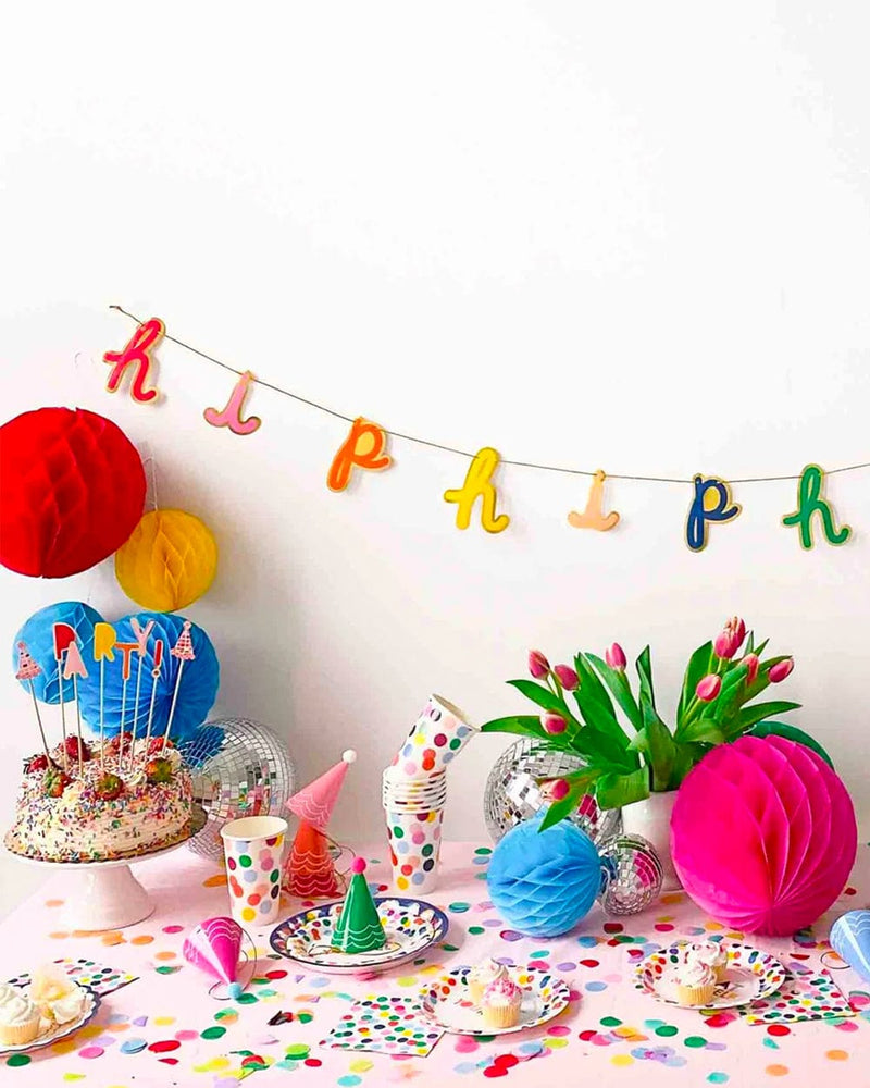 Rainbow Honeycomb Decorations