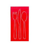 Be Our Guest Towel Napkin - Red (Set of 16)