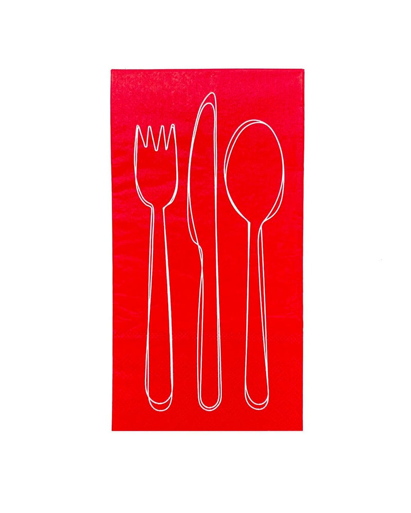 Be Our Guest Towel Napkin - Red (Set of 16)