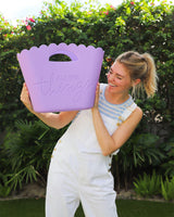 Lavender jelly tote bag girly cute fun for beach, pool, ocean
