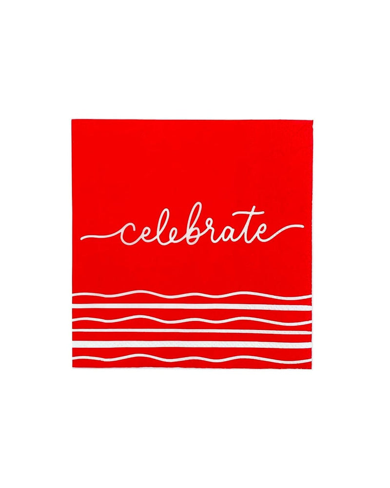Dessert Napkin- Red-Y To Celebrate (Set of 16)