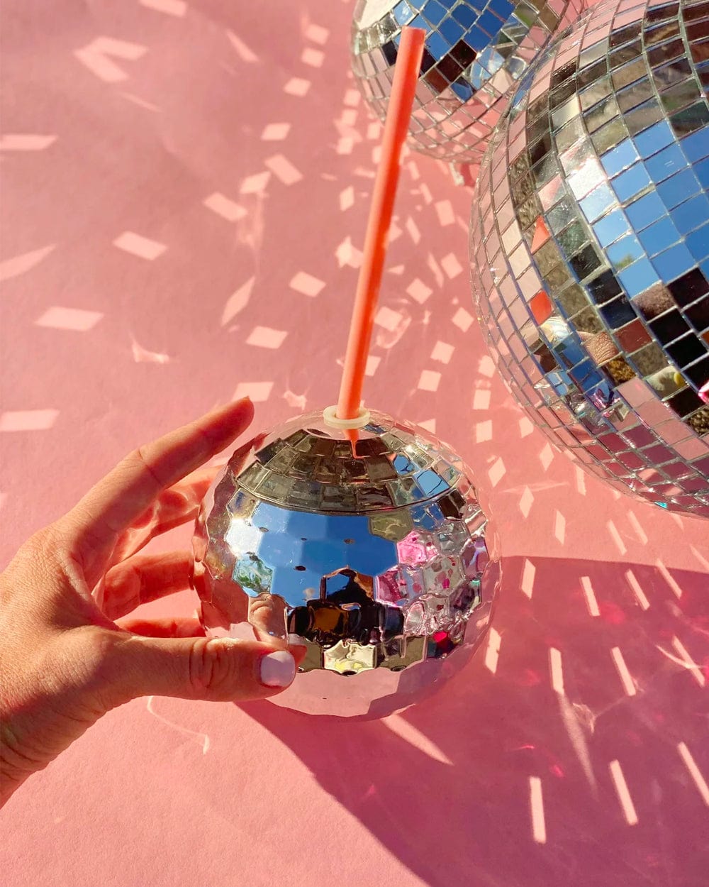 Beker Discobal Met Rietje Roségoud Beker Discobal Met Rietje Roségoud