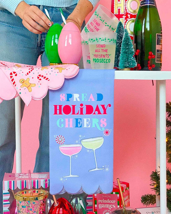 Spread Holiday Cheers Tea Towel