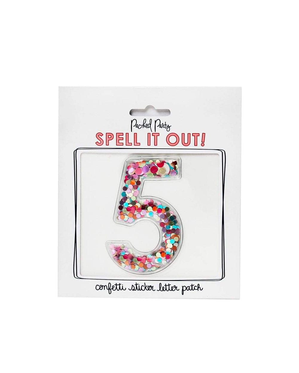 Confetti Number Stickers - Adhesive Patches
