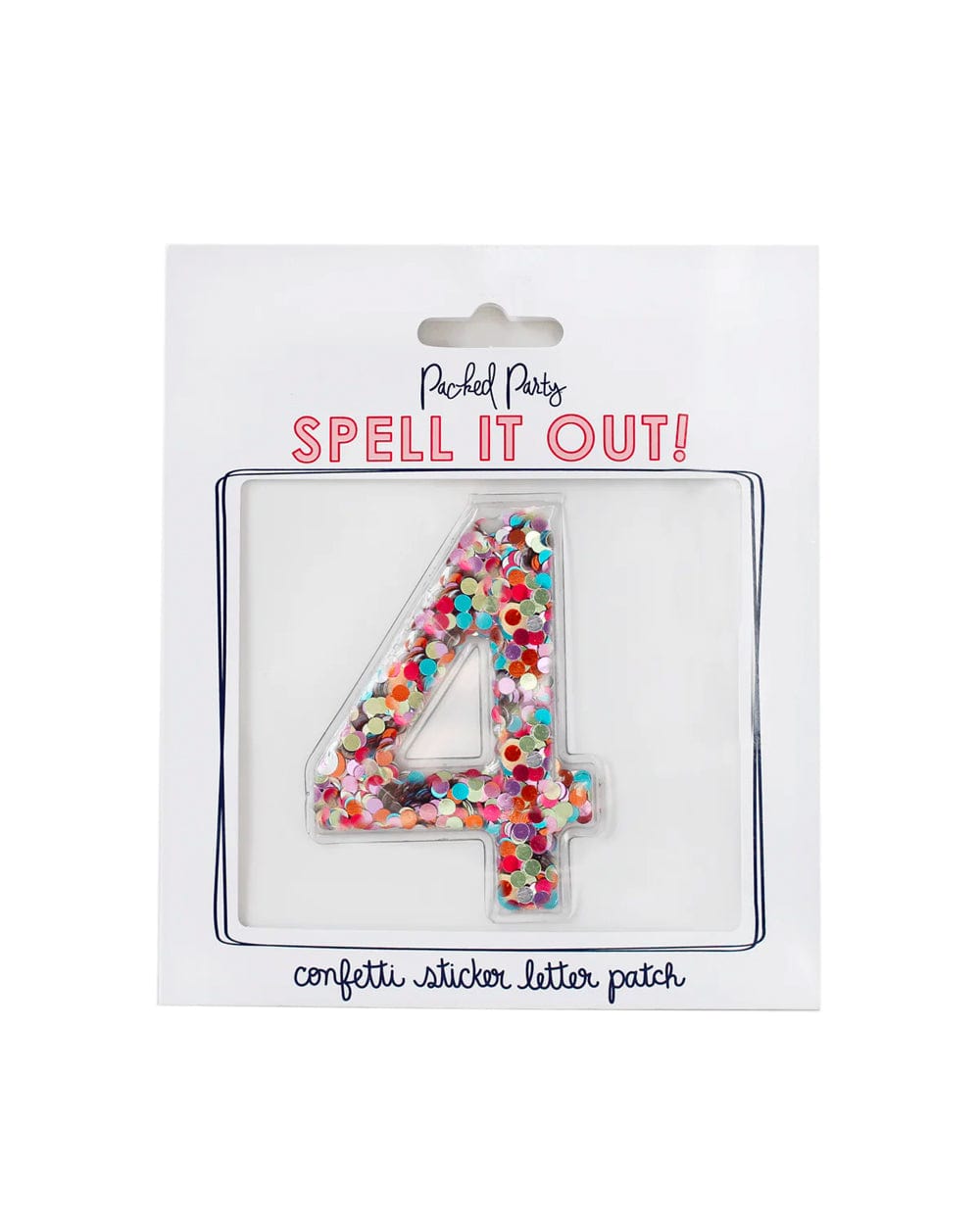 Confetti Number Stickers - Adhesive Patches