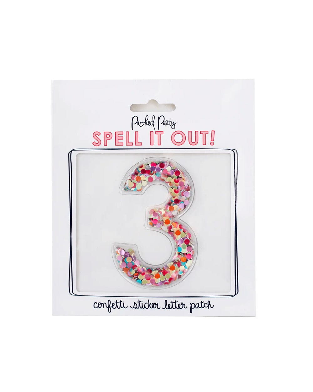 Confetti Number Stickers - Adhesive Patches