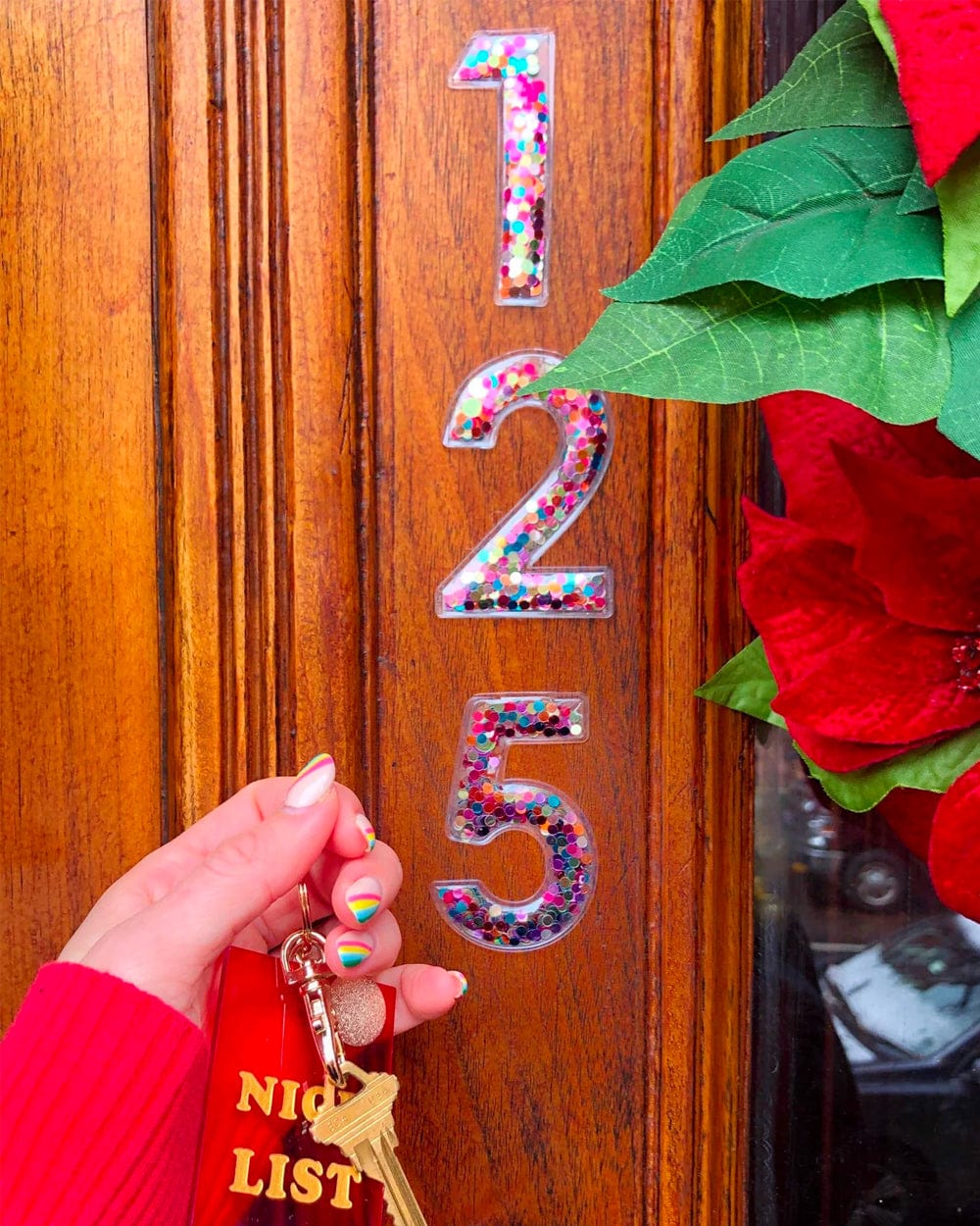 Confetti Number Stickers - Adhesive Patches