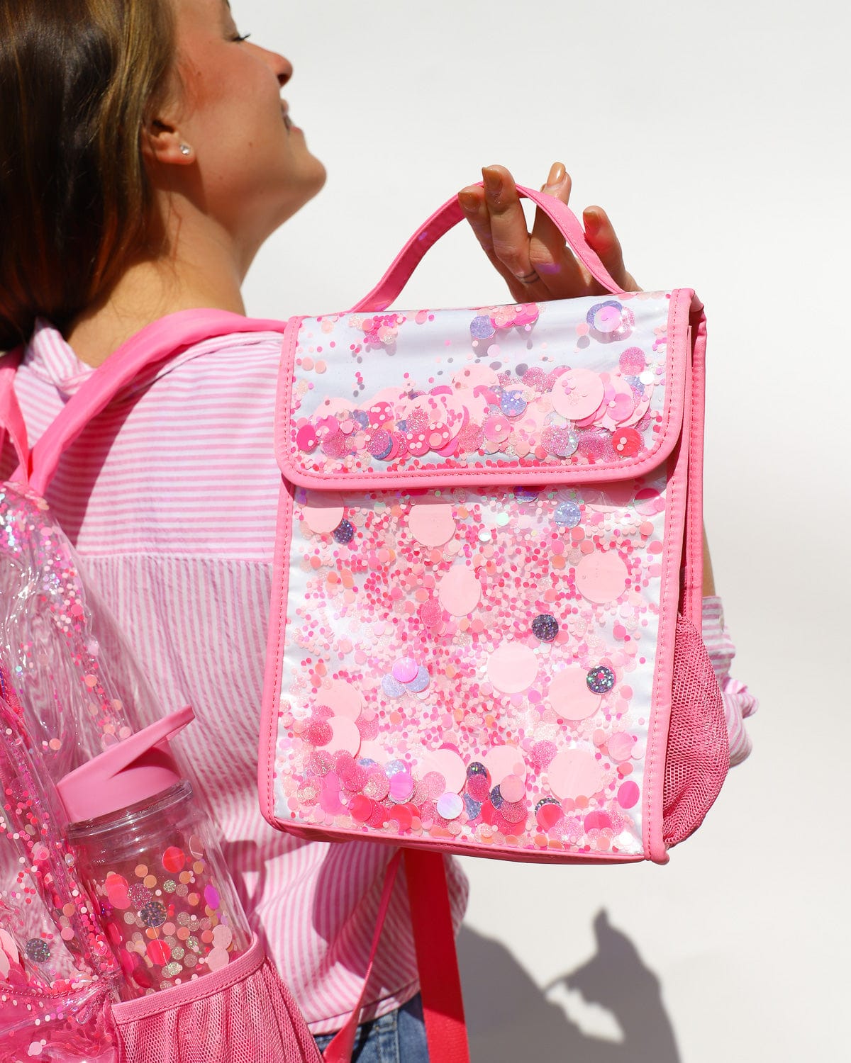 Pink Confetti Party Insulated Lunchbox