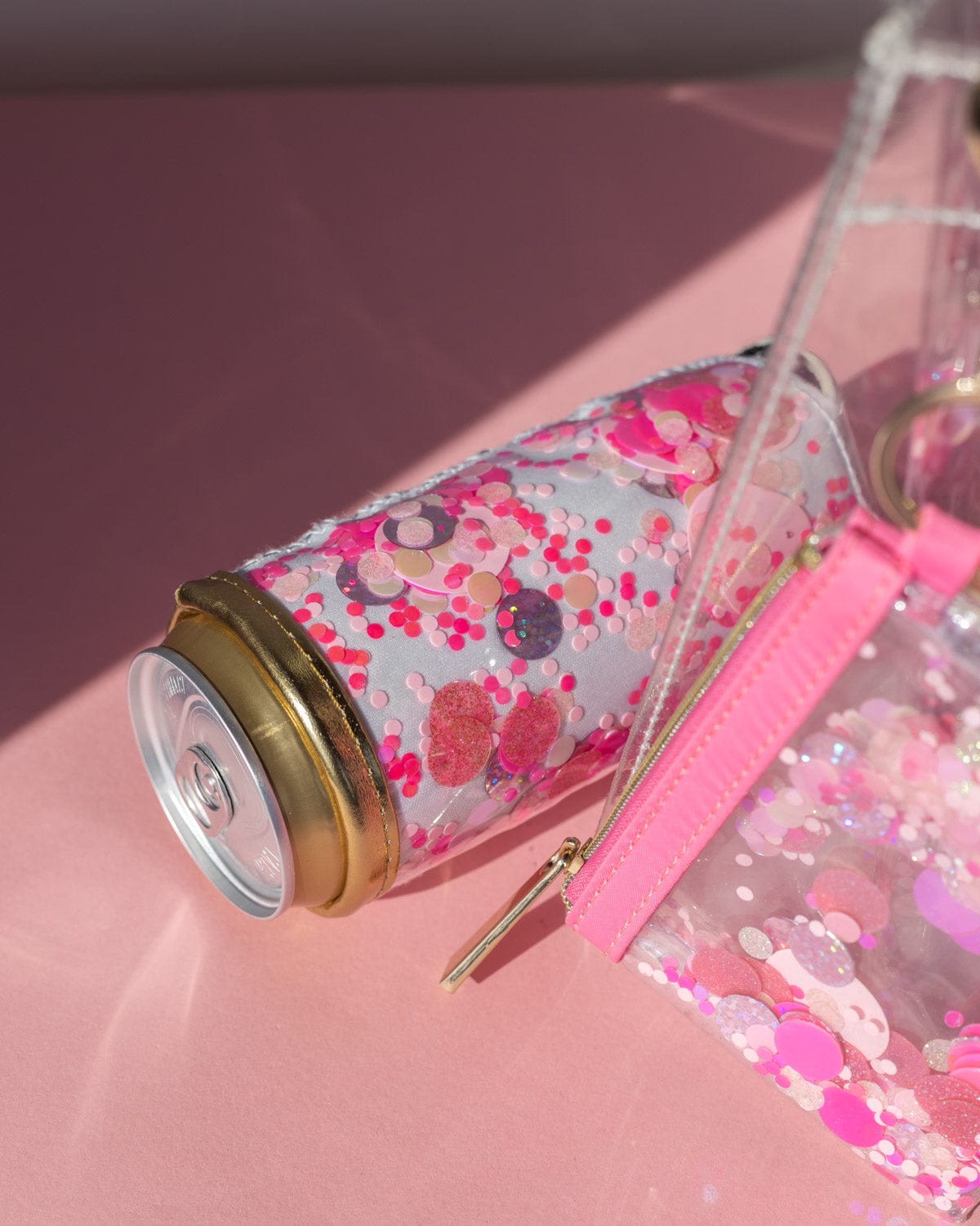 Pink Confetti Skinny Can Drink Sleeve