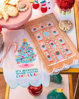 Gingerbread House Party Holiday Tea Towel