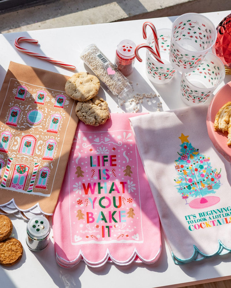 Life Is What You Bake It Holiday Tea Towel