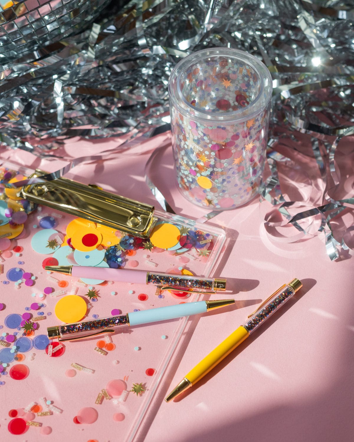 Confetti-Filled Ballpoint Pen Set