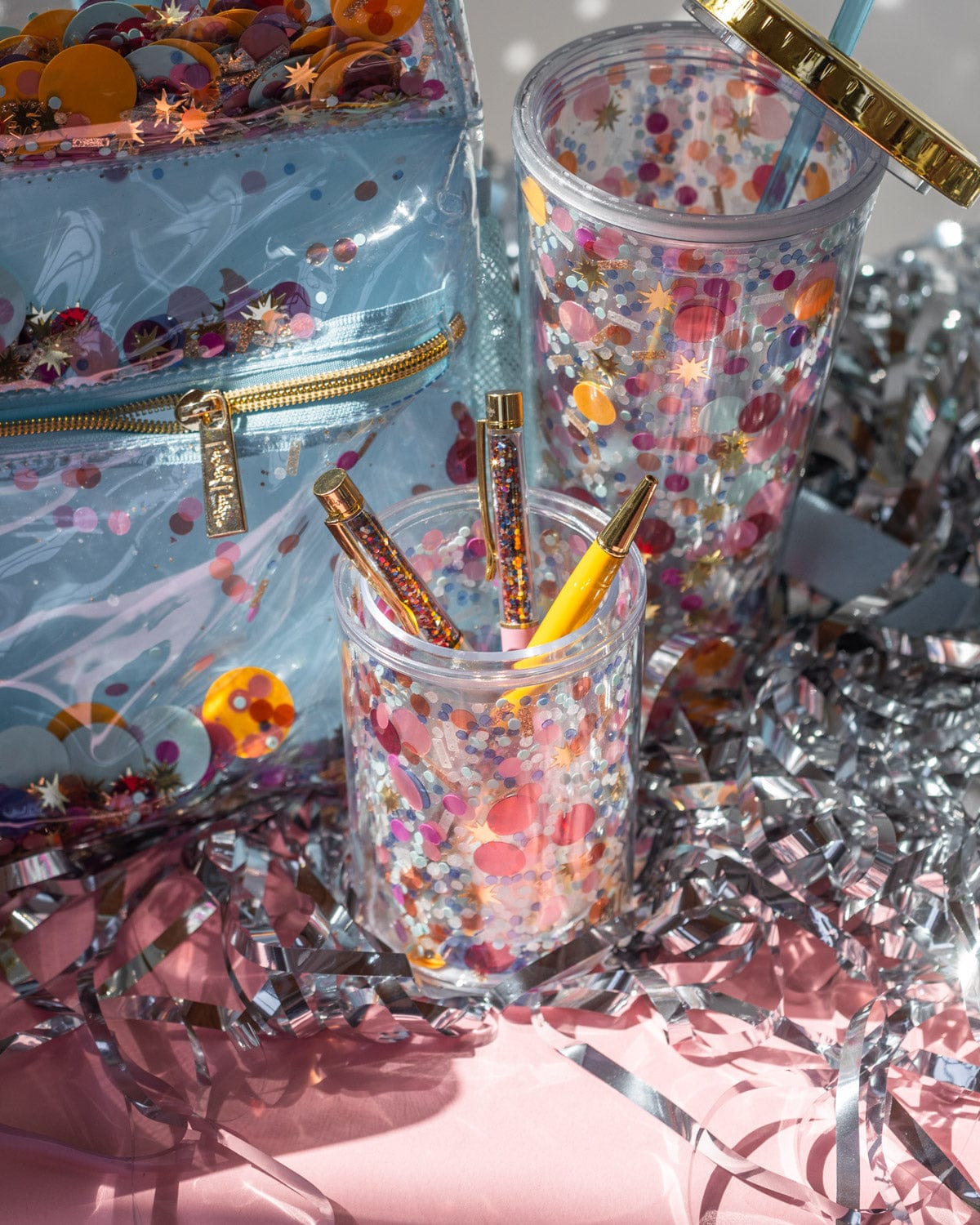 Multipurpose Confetti Pen Cup Organizer