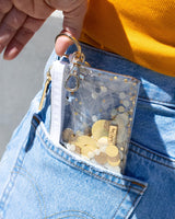 Gold Confetti Mini Wallet Keychain