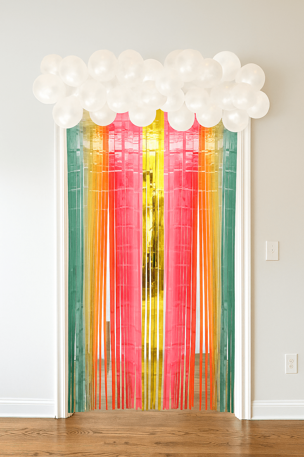 Over the Rainbow Balloon and Streamer Backdrop