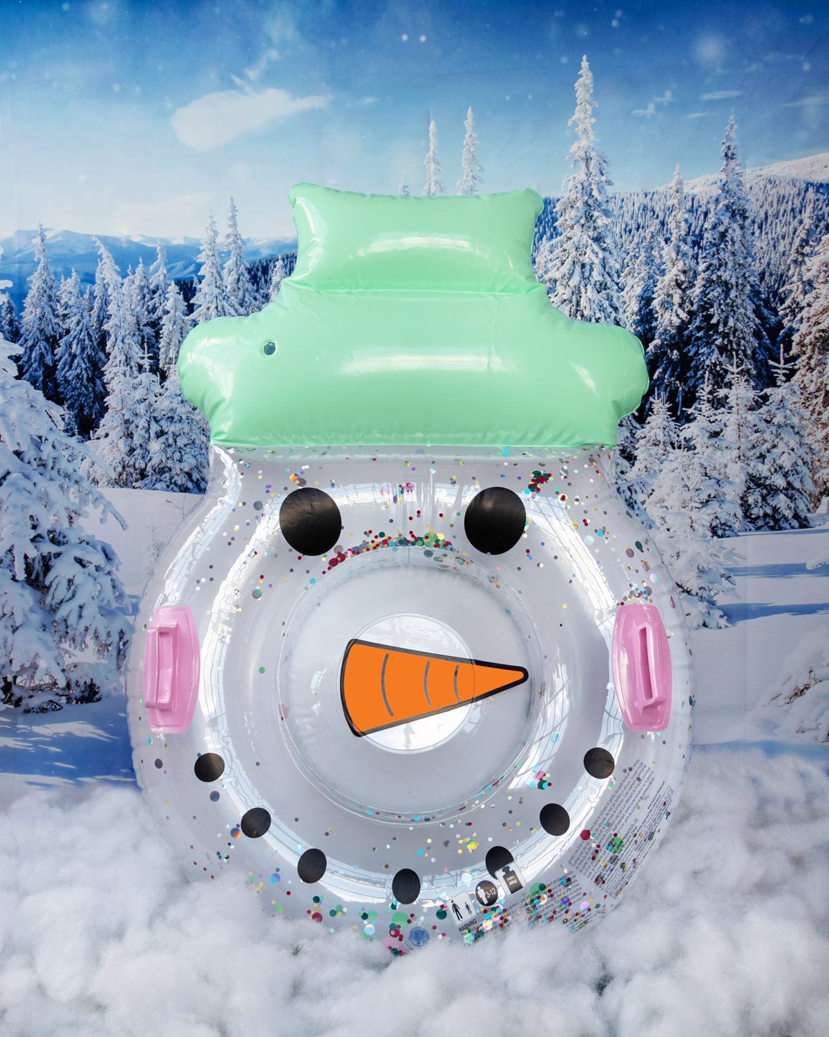 Mr. Snowman Confetti Filled Inflatable Snow Tube