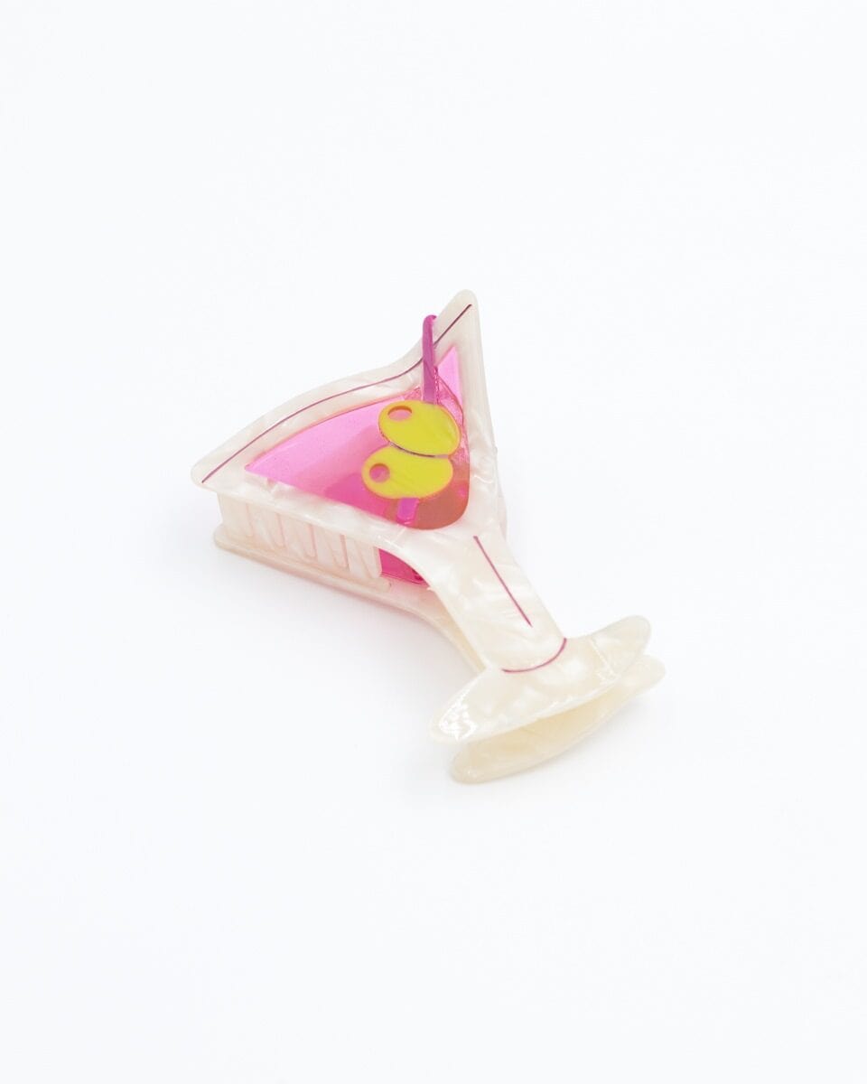 Martini Hair Claw Clip