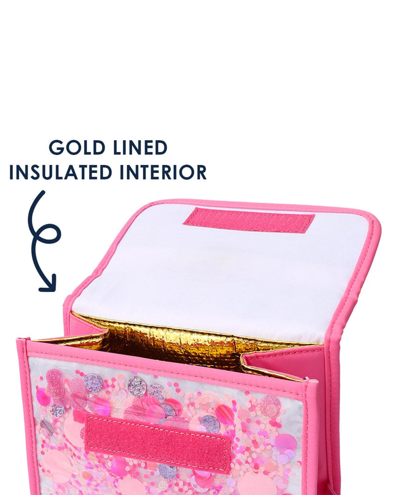 Insulated Lunch Box With Soft Padded Handles - Navy Pink Rose, 1 - Kroger