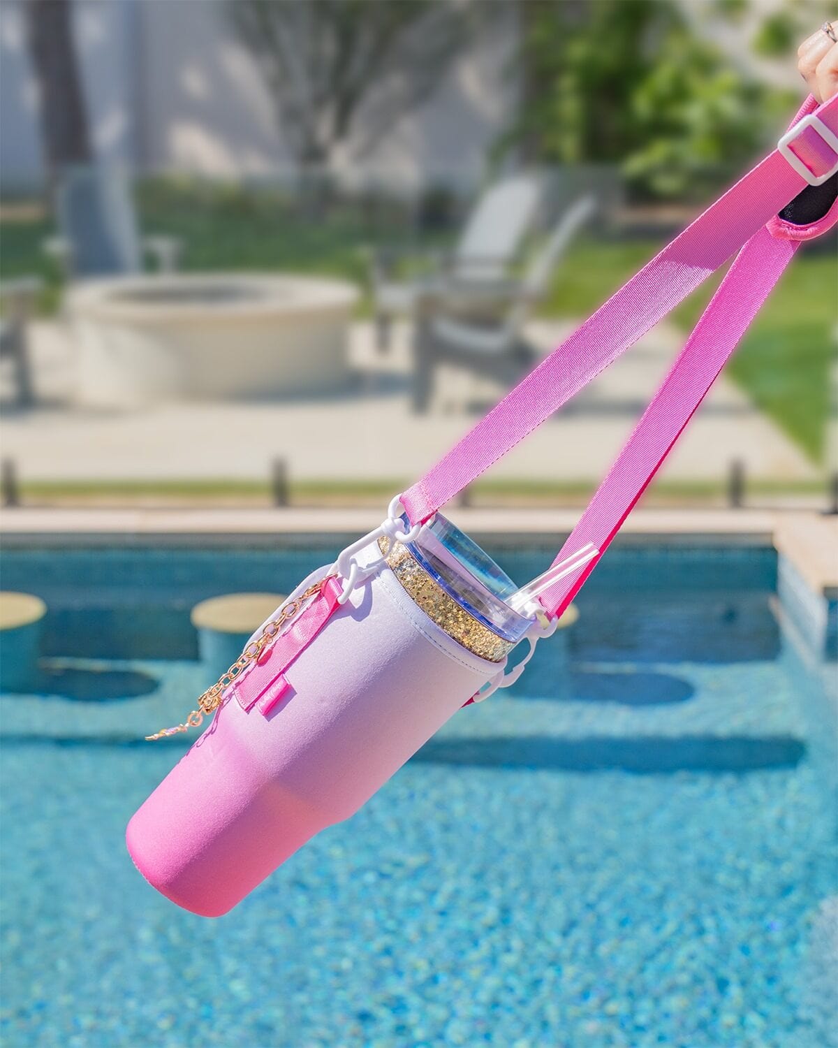 Pretty In Pink Stainless Tumbler Carrier Sleeve