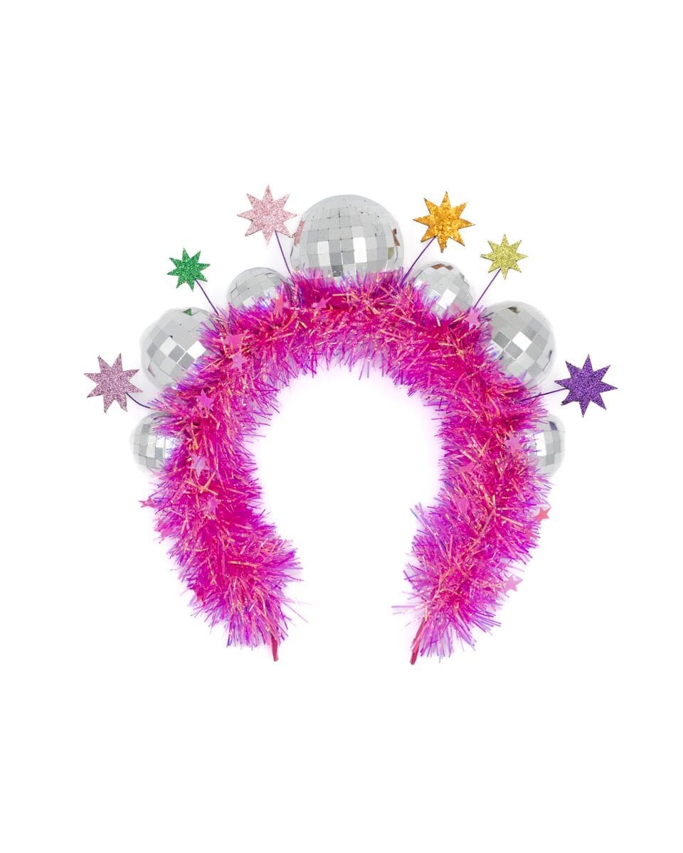 Pink Disco Ball Party Novelty Headband
