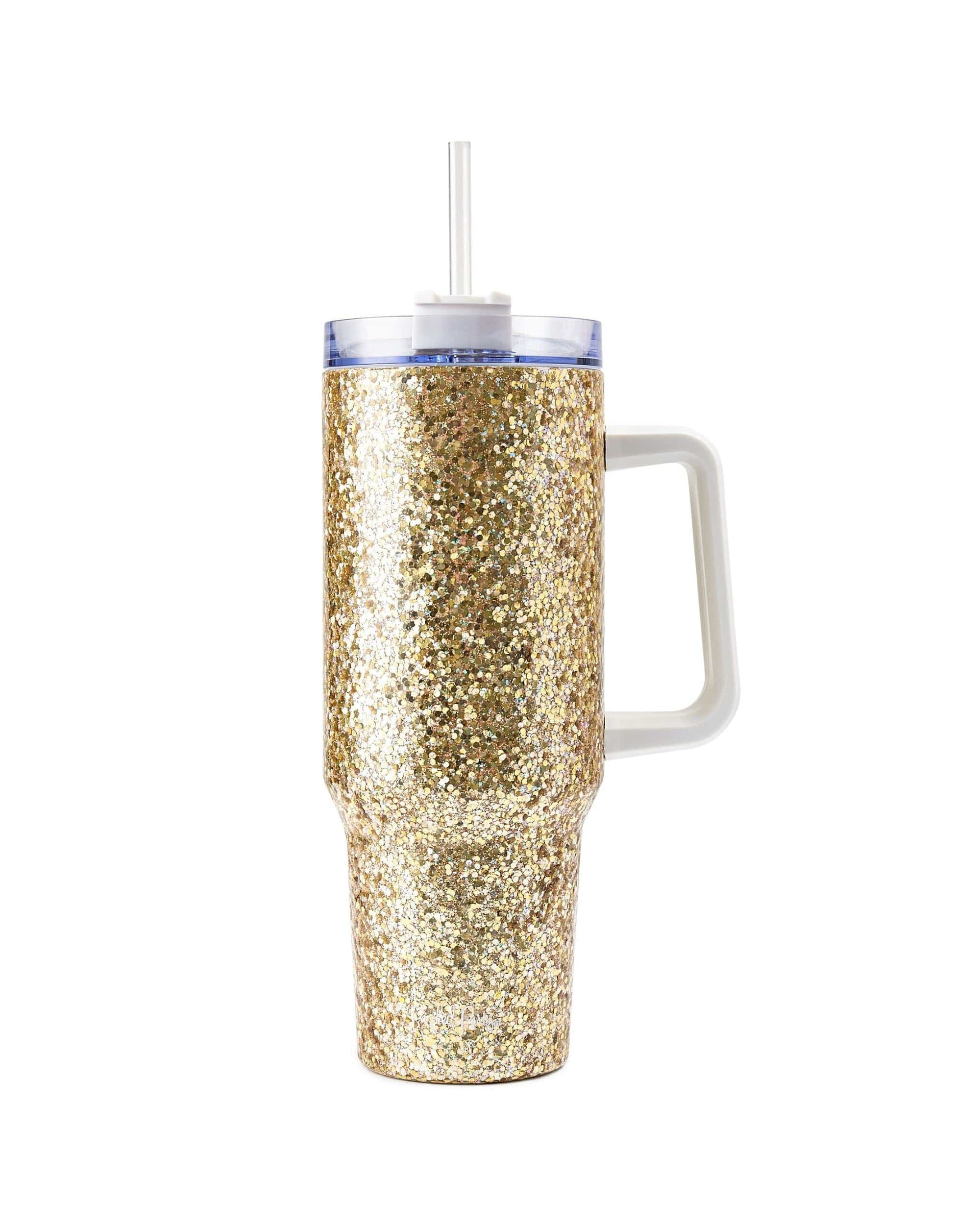 Stainless Steel Gold Tumbler & Accessories Set