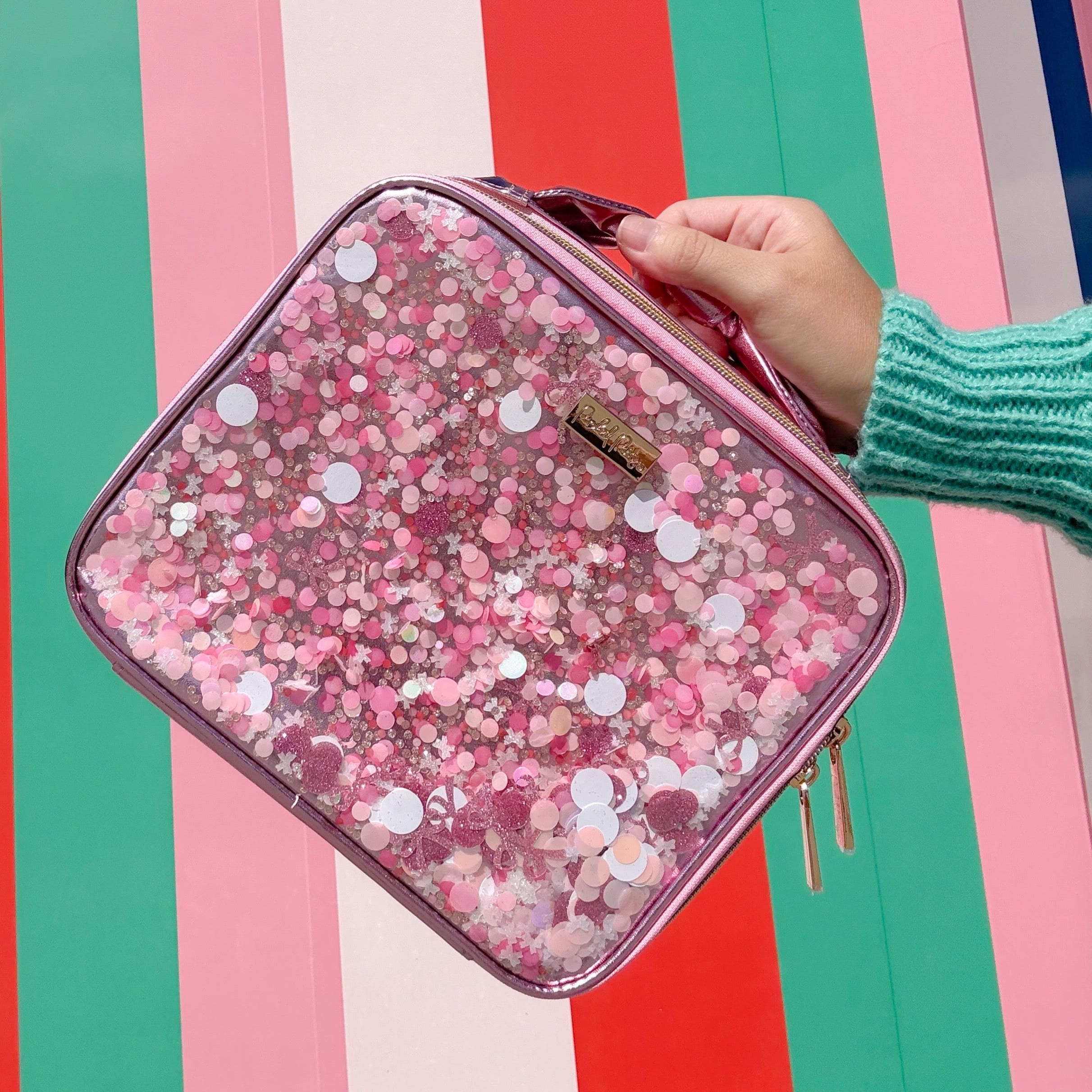 Pink Confetti Bows Insulated Lunchbox