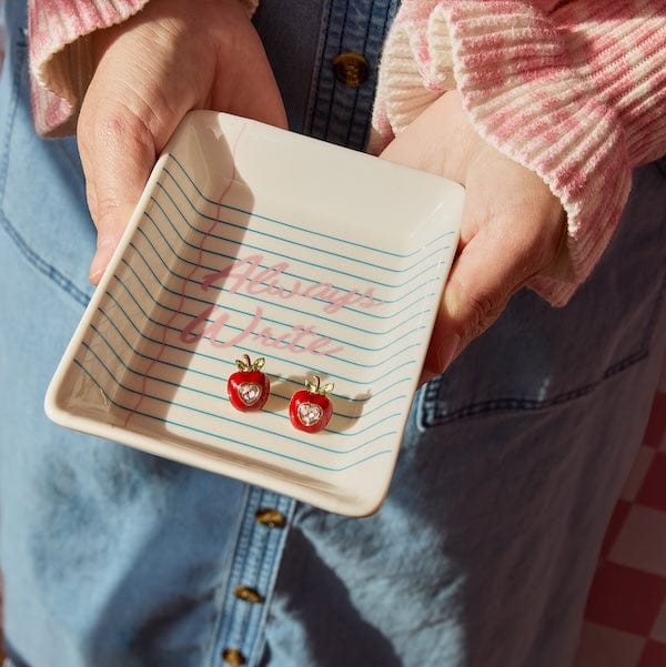 Always Write Trinket Tray and Earring Set