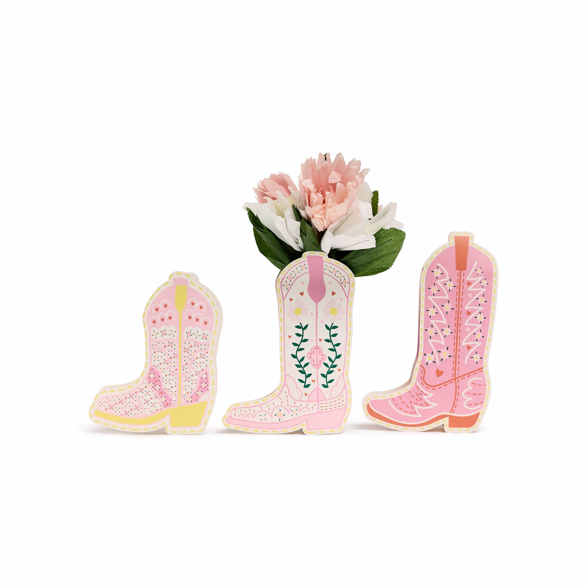 Boot Scoot Blooms Pop-Up Vase Slip Covers (set of 3)