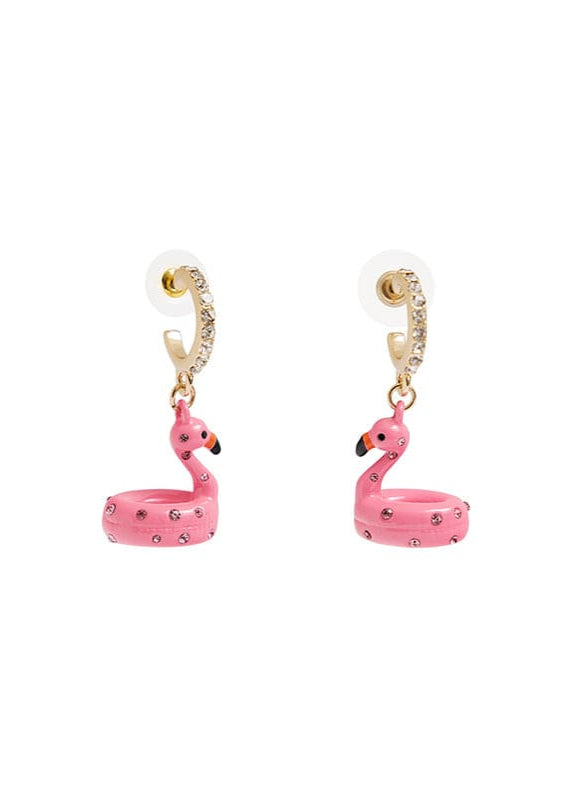 Flamingo Floatie Dangle Earrings