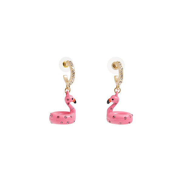 Flamingo Floatie Dangle Earrings