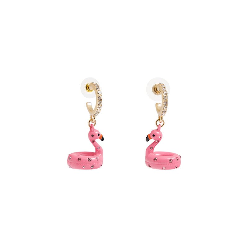 Flamingo Floatie Dangle Earrings