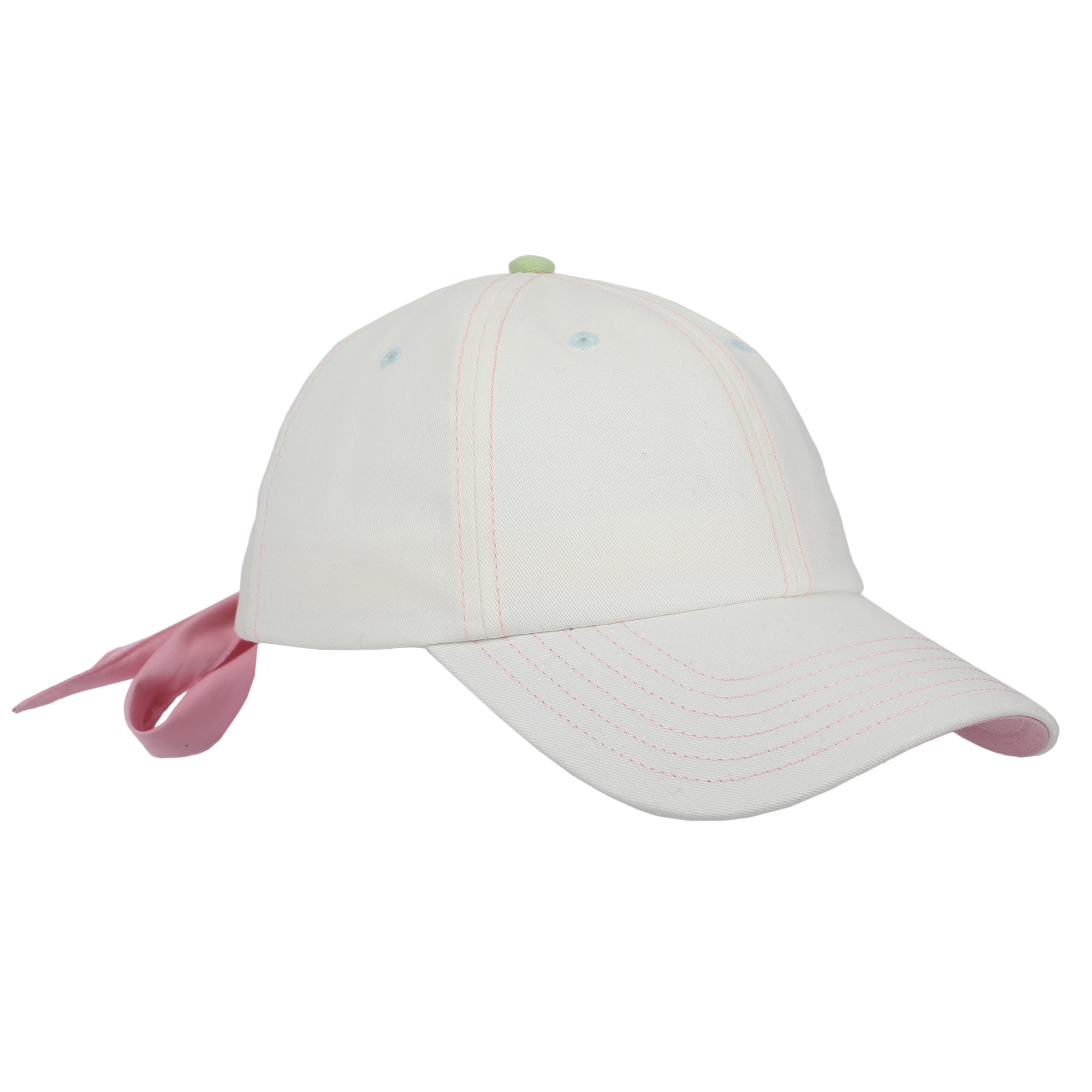 Big Bow Energy Hat (White & Pink)