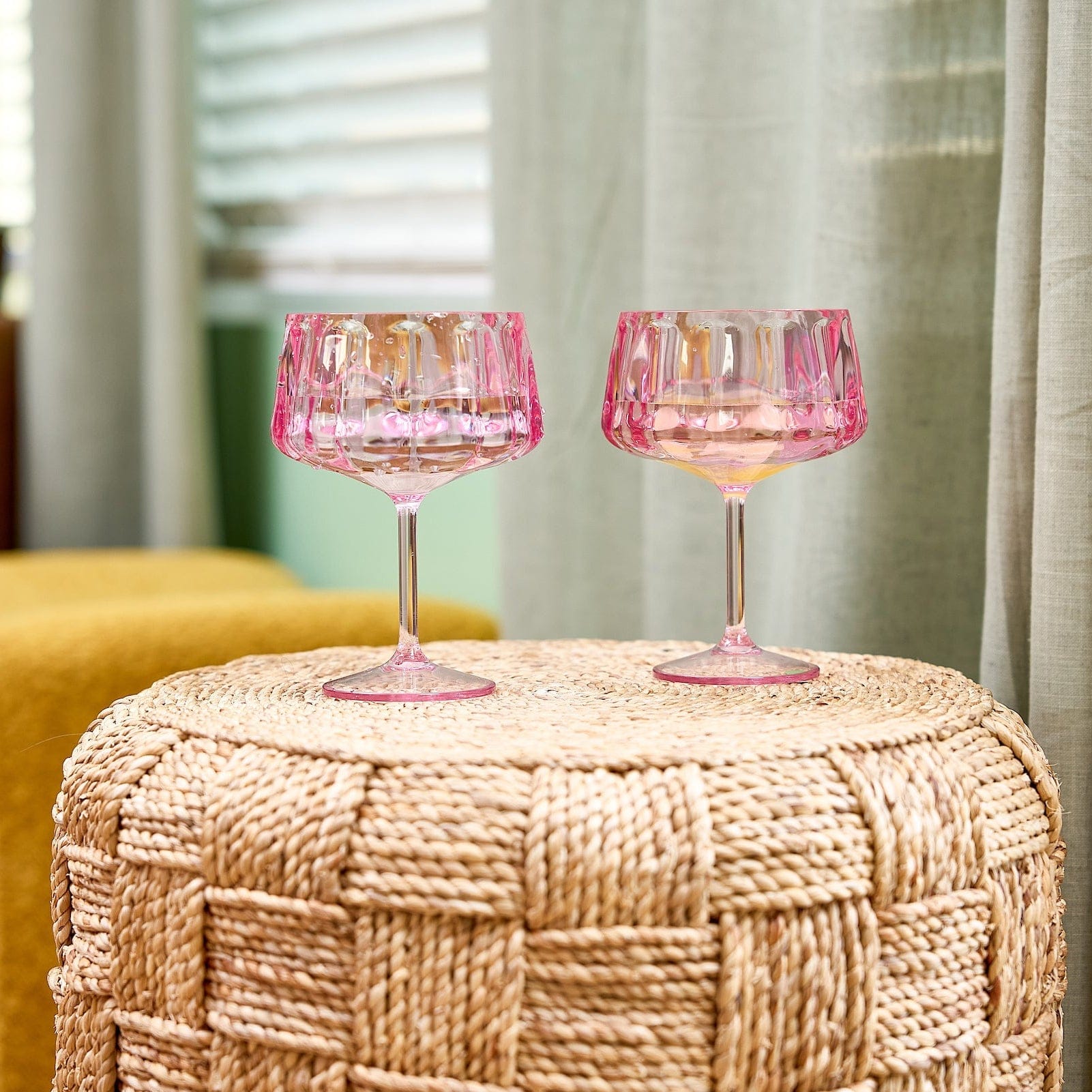 Pretty in Pink Reusable Coupe Glasses (set of 4) – Packed Party
