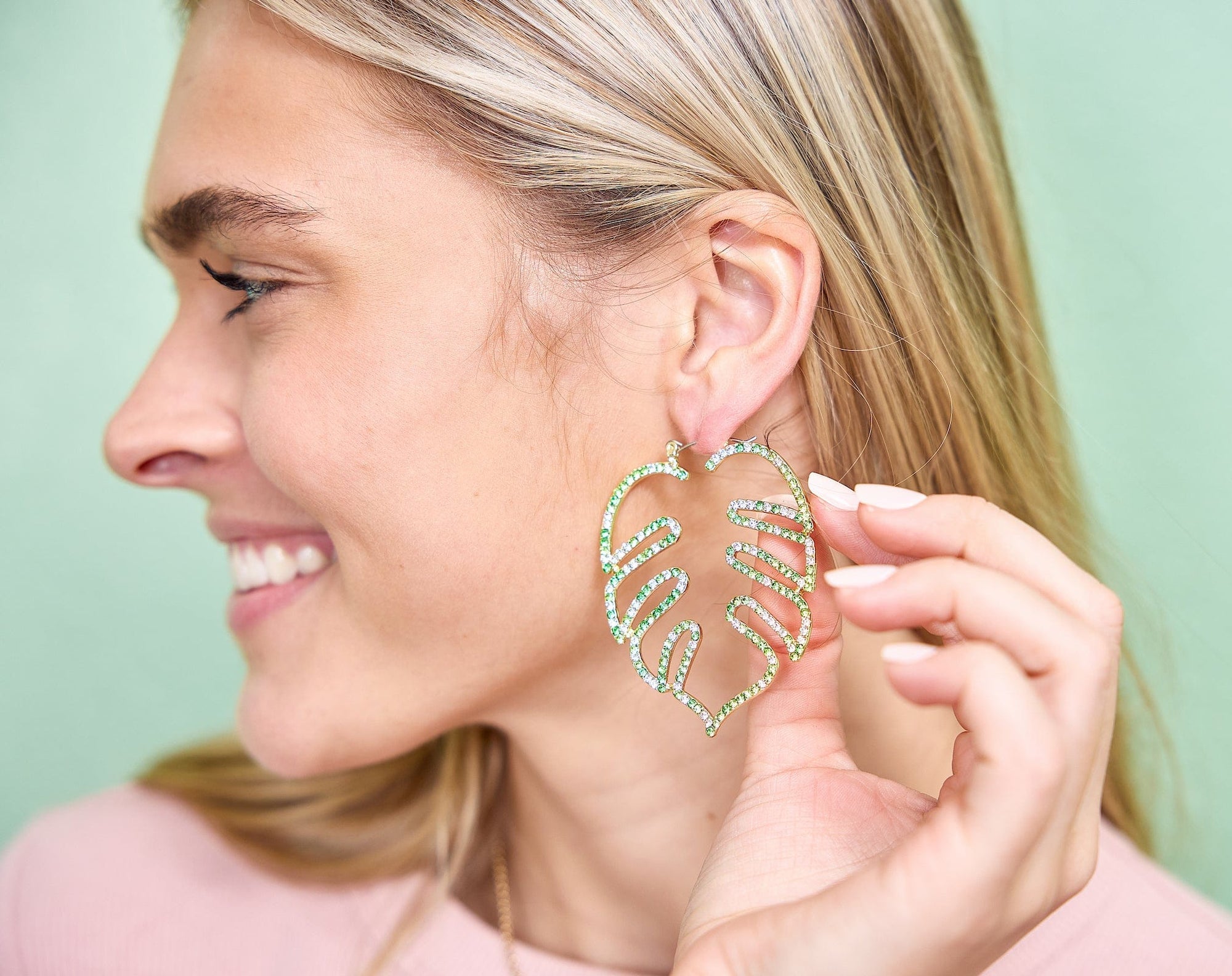 Palm Paradise Rhinestone Earrings