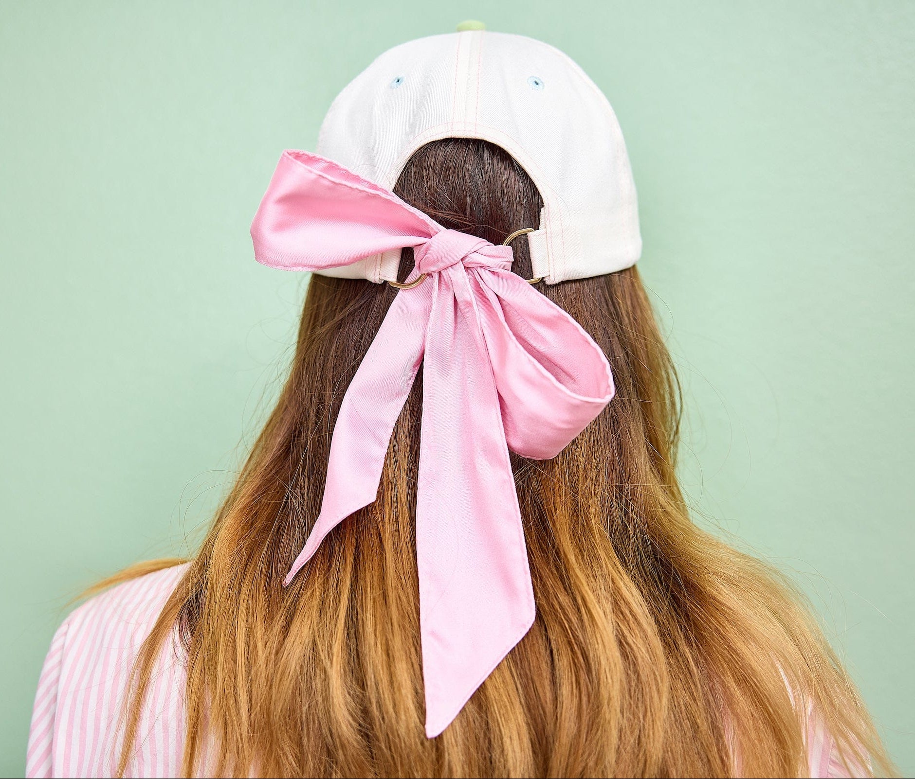 Big Bow Energy Hat (White & Pink)