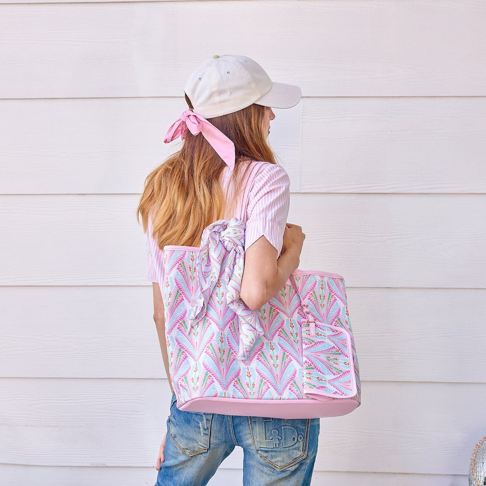 Big Bow Energy Hat (White & Pink)