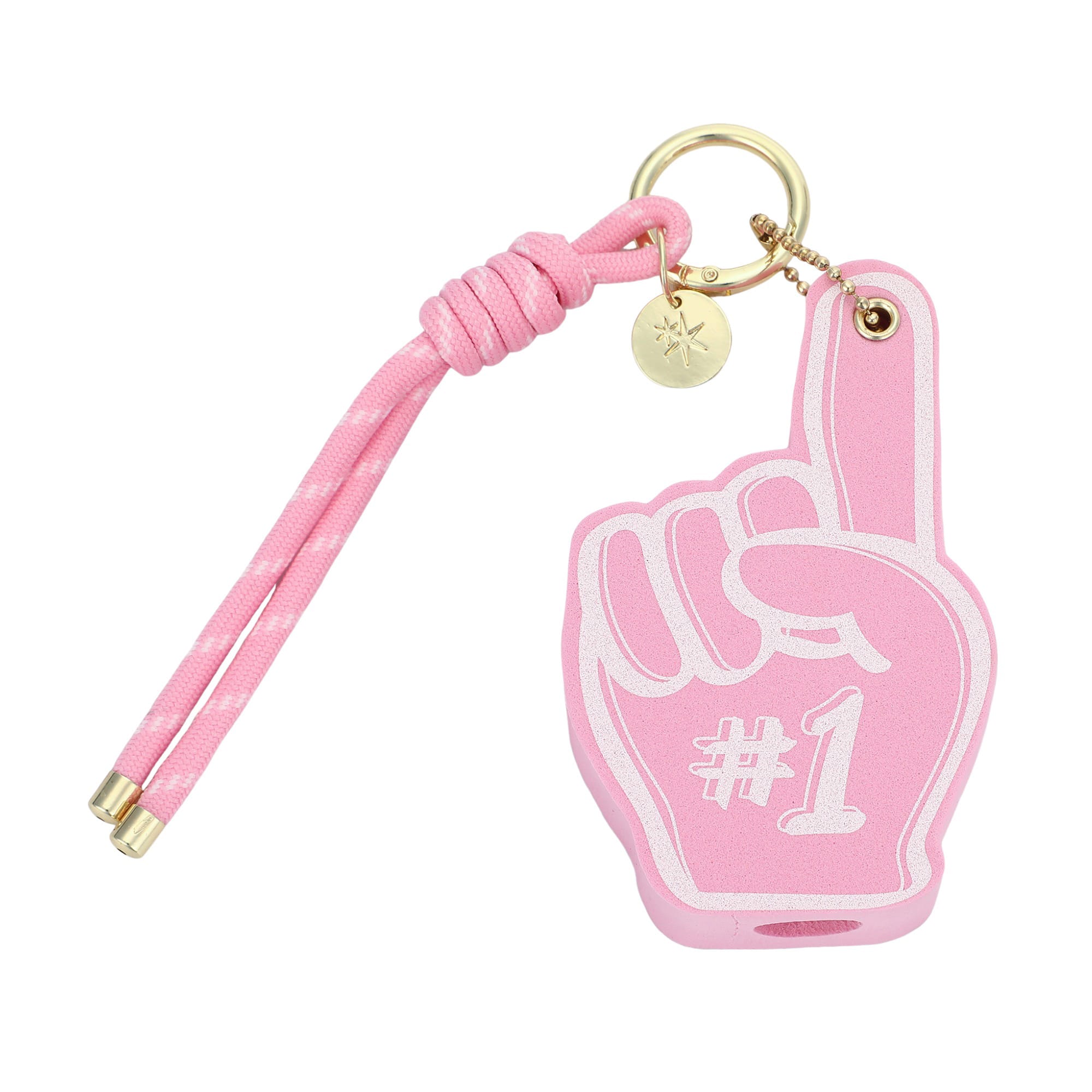 "#1 Fan" Foam Finger Bag Charm