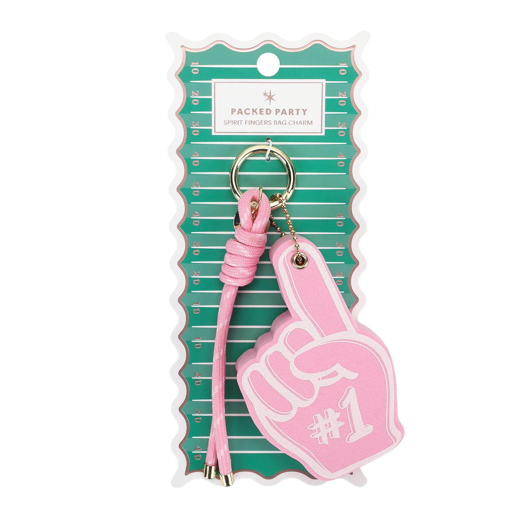 "#1 Fan" Foam Finger Bag Charm