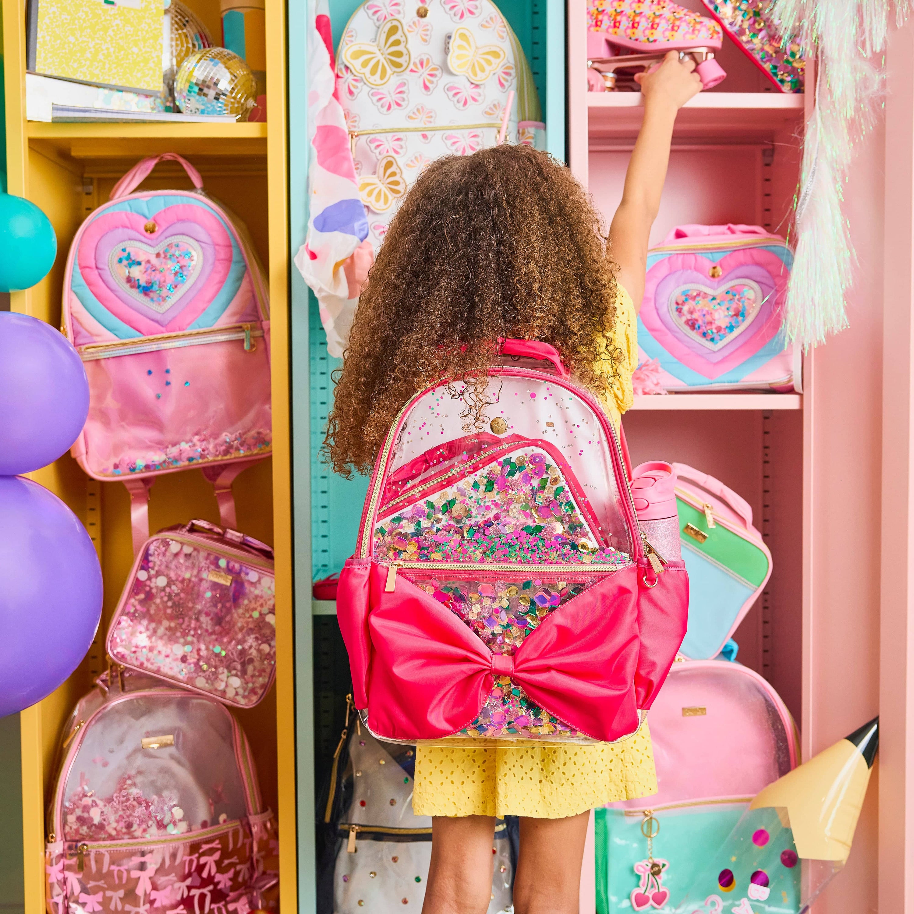 Bow & Jewel Confetti Clear Backpack