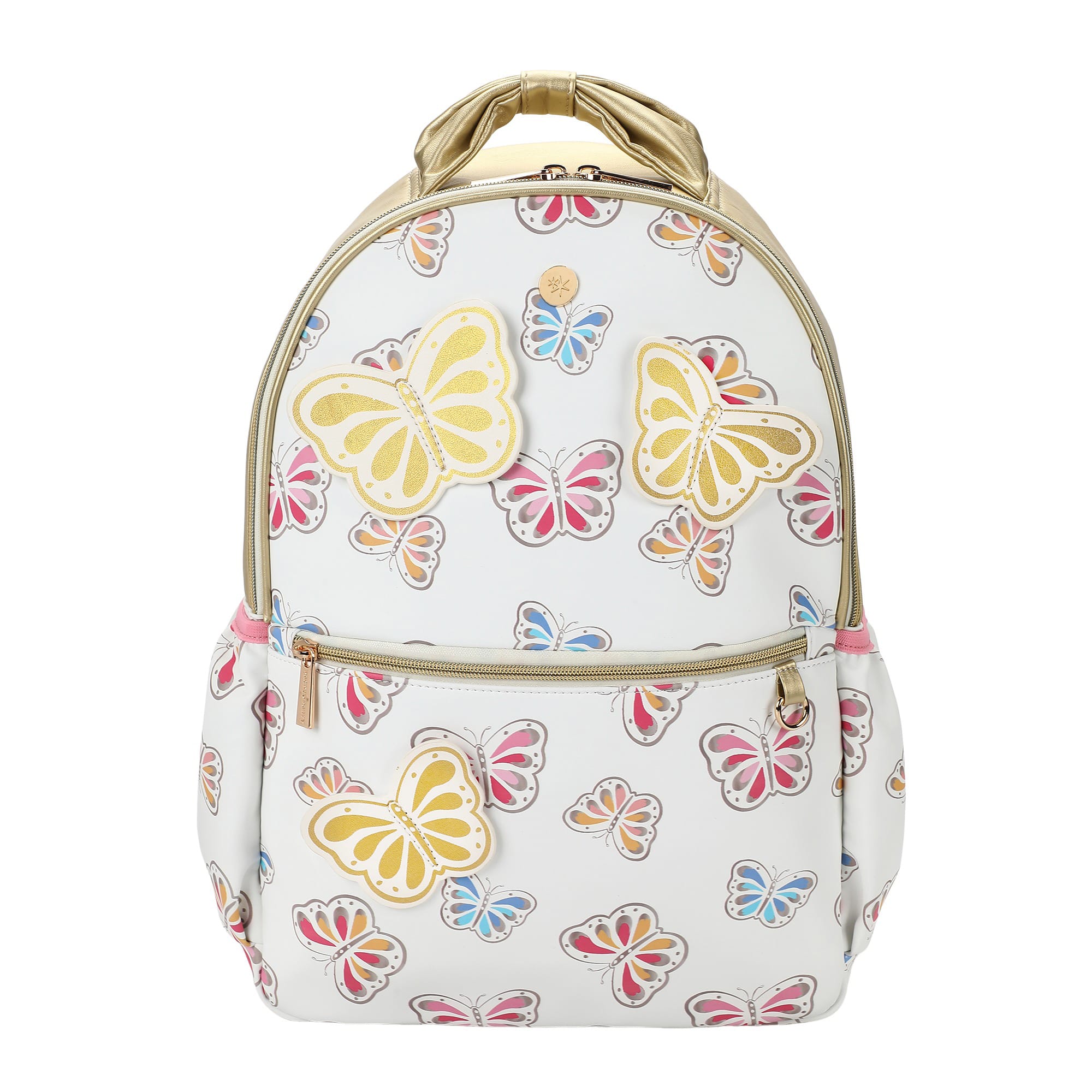 Gold Butterfly Backpack Bundle (Backpack, Lunchbox, Pouch, & Notes)