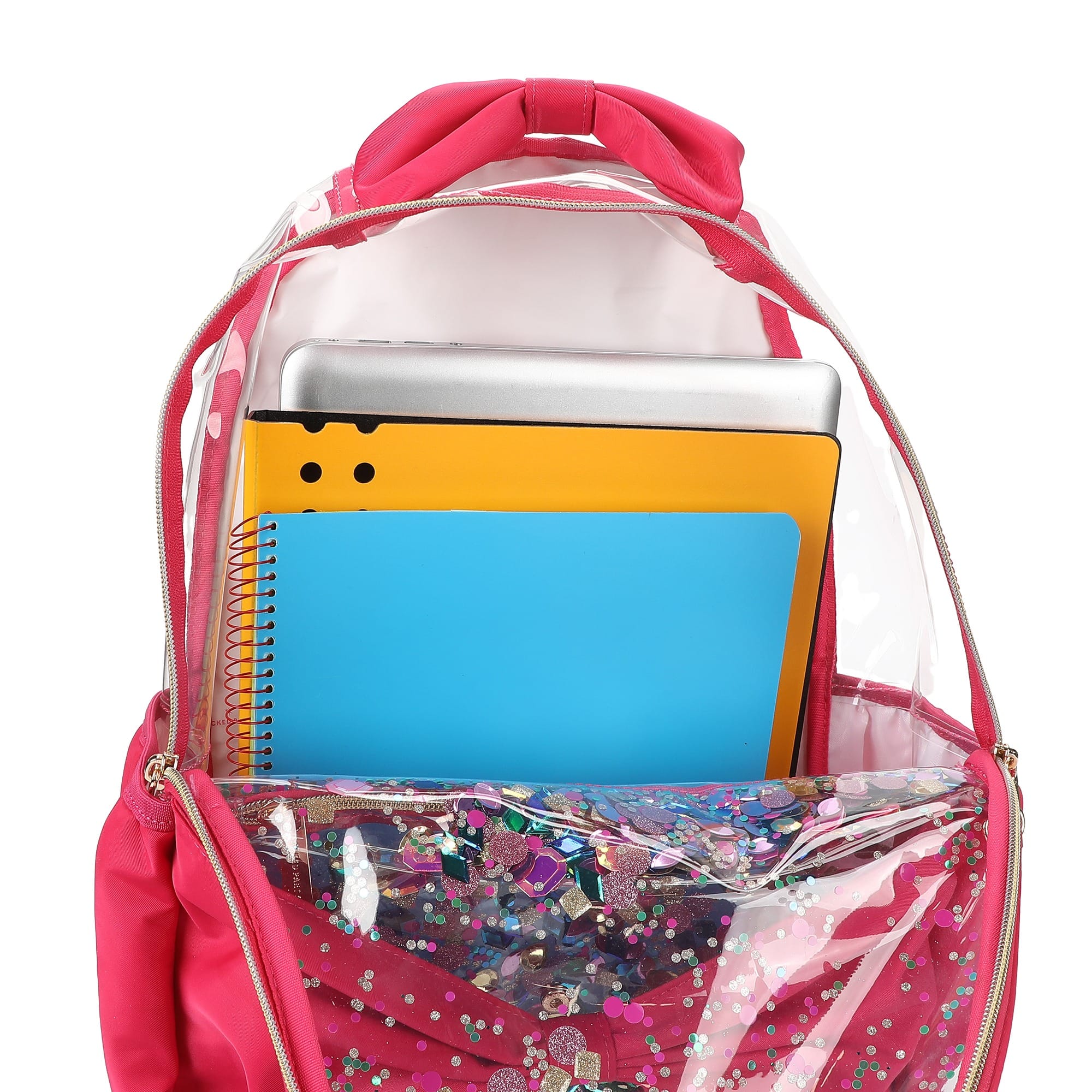 Bow & Jewel Confetti Clear Backpack