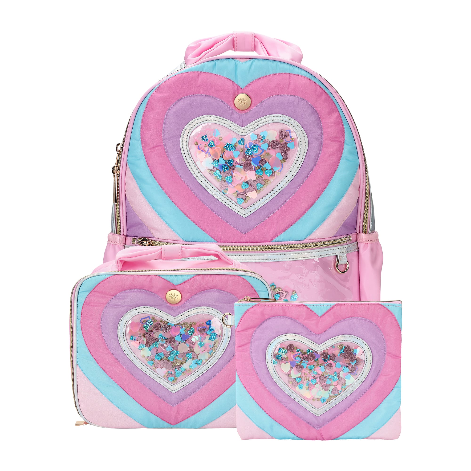 Quilted Confetti Heart Backpack