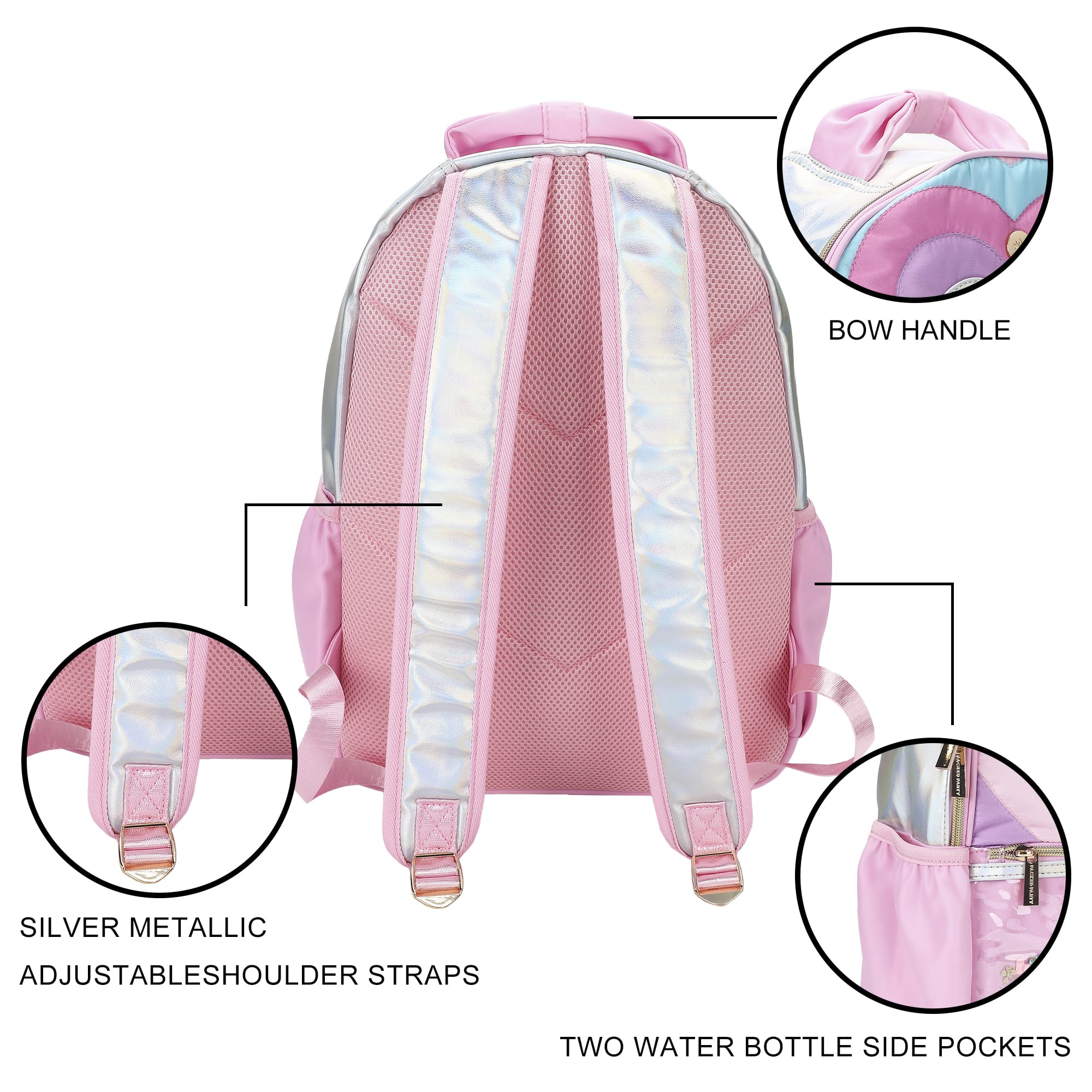 Quilted Confetti Heart Backpack