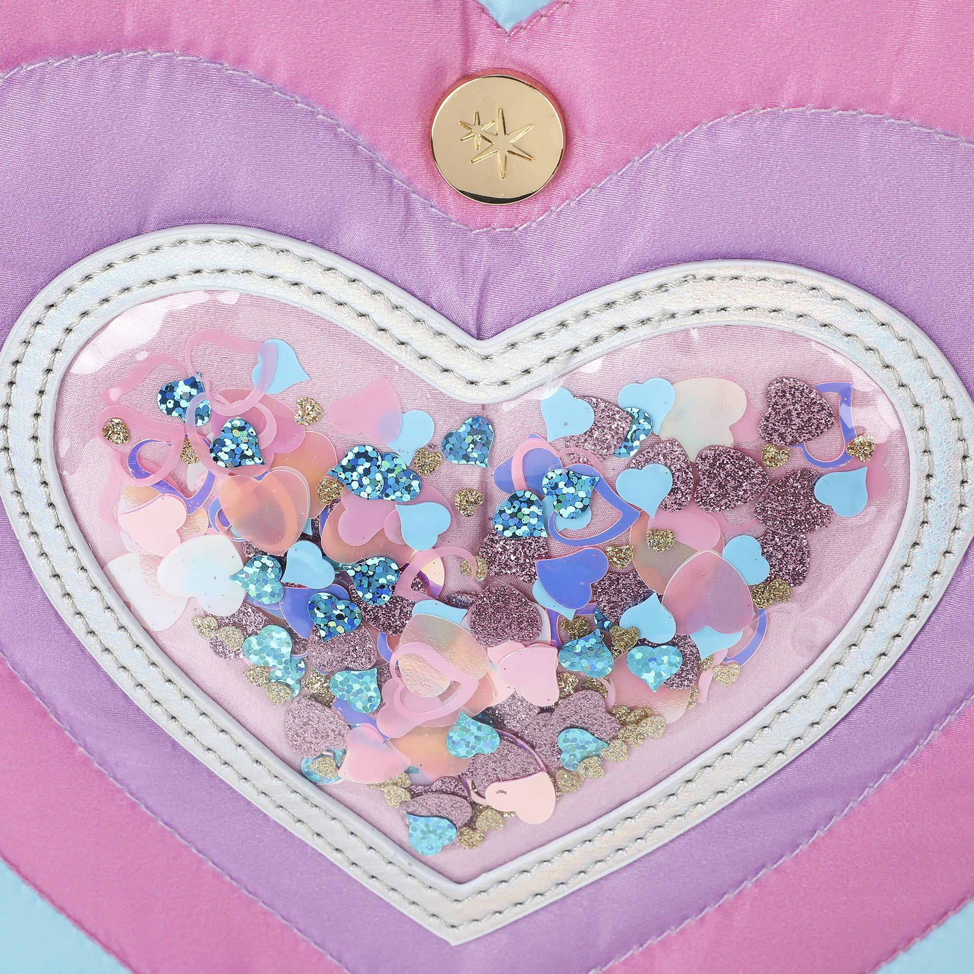 Quilted Confetti Heart Backpack