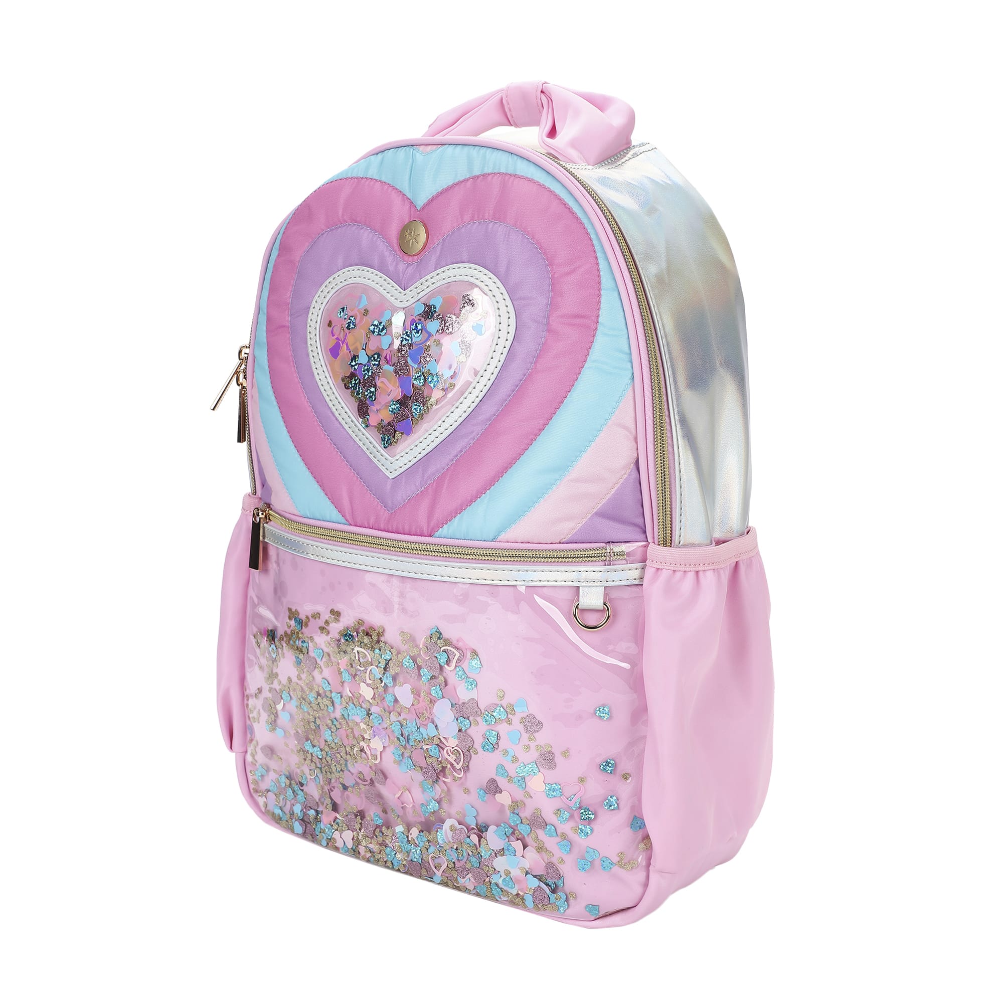 Quilted Confetti Heart Backpack